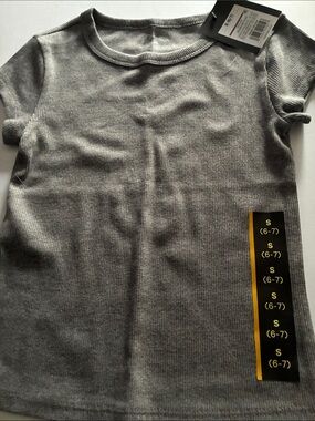 art class Gray Ribbed Short Sleeve Tee for Kids